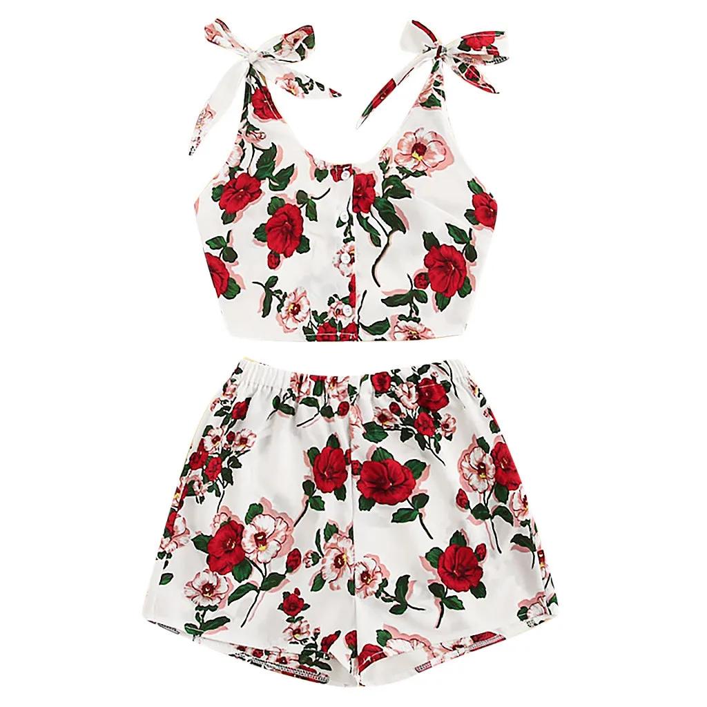 Комплект из 2 предметов Модный женский повседневный костюм с цветочным принтом