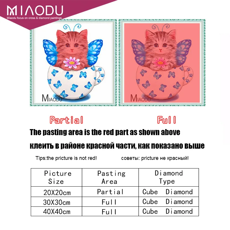 Miaodu Алмазная Вышивка Хобби животное кошка 5D DIY Картина крестом опыт игрушки