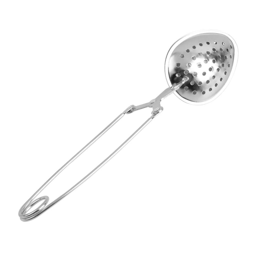 1 шт. Творческий Нержавеющая сталь ложка Чай мяч травы сетки Infuser фильтр Сожмите