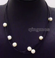 sale big 10 11mm white potato natural freshwater pearls 3 strands 19 21 necklace nec5940 wholesaleretail free shipping