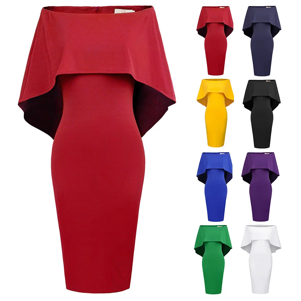 Женское платье без рукавов с открытыми плечами облегающее карандаш вырезом