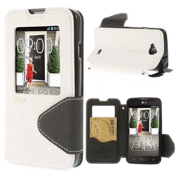 Luxury Roar Korea Diary View Window Protective Phone case Leather Case Cover for LG L70 D320 Dual SIM D325 Wallet Flip | Мобильные