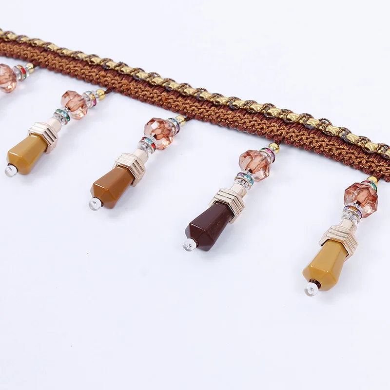 QGVLish 12 м/лот хрустальные бусины занавески кисточки кружевные планки Сделай Сам