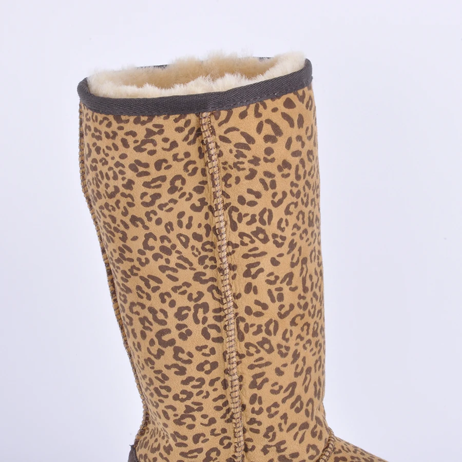 Одежда высшего качества Модные женские зимние ботинки из натуральной овечьей