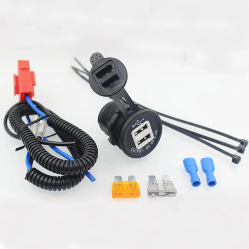 

12V 5V розетка питания 1A 2.1A двойной 2 USB порт зарядное устройство прикуриватель гнездо сплиттер для автомобиля Авто Мотоцикл Грузовик Лодка