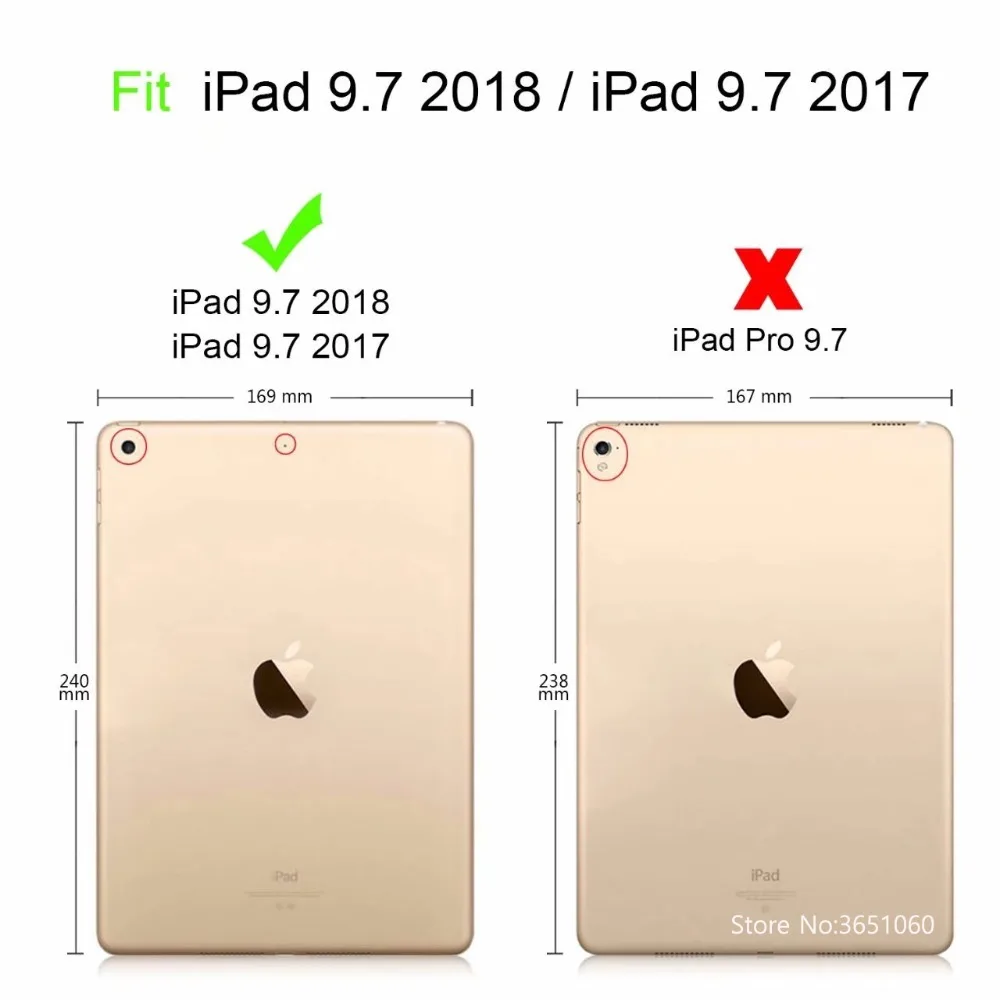 Ультратонкий чехол книжка для планшета iPad 9 7 2017 2018 Магнитный смарт A1822 A1893 A1954 +