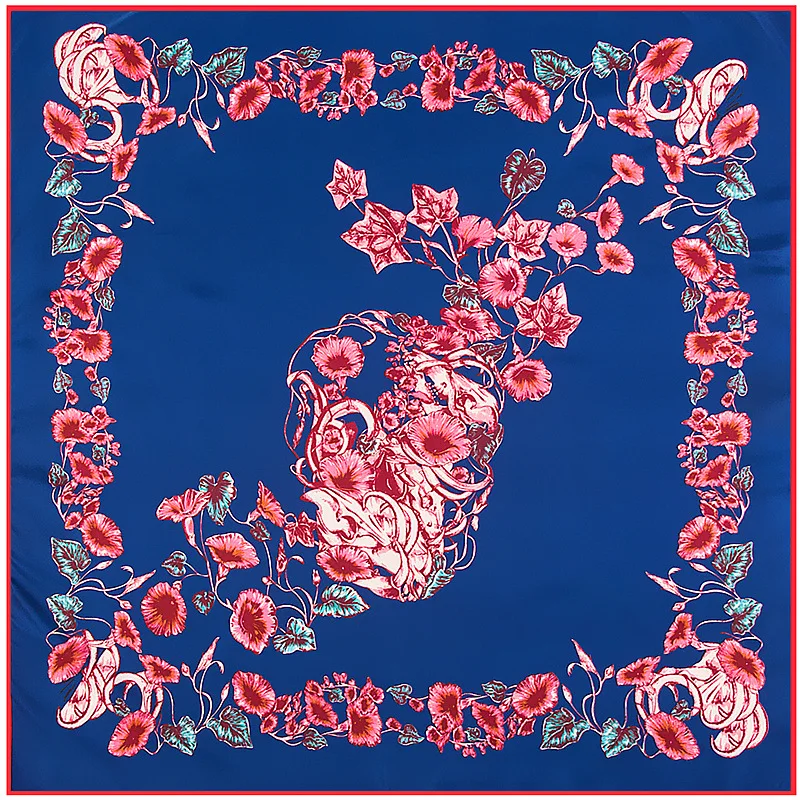 Новый роскошный фирменный шелковый шарф из 100% твила женские цветные