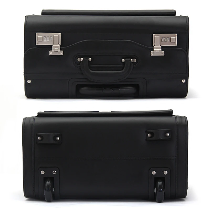 Чемодан Letrend из натуральной кожи на колесиках 18 дюймов |