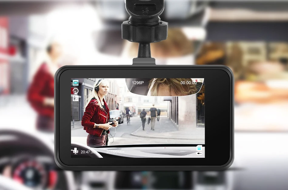 Ruccess H500 Видеорегистраторы для автомобилей Двойной объектив Dash Cam Камера Full HD 1080P ips 3 дюймовый монитор парковки видео Регистраторы регистратор DVRs