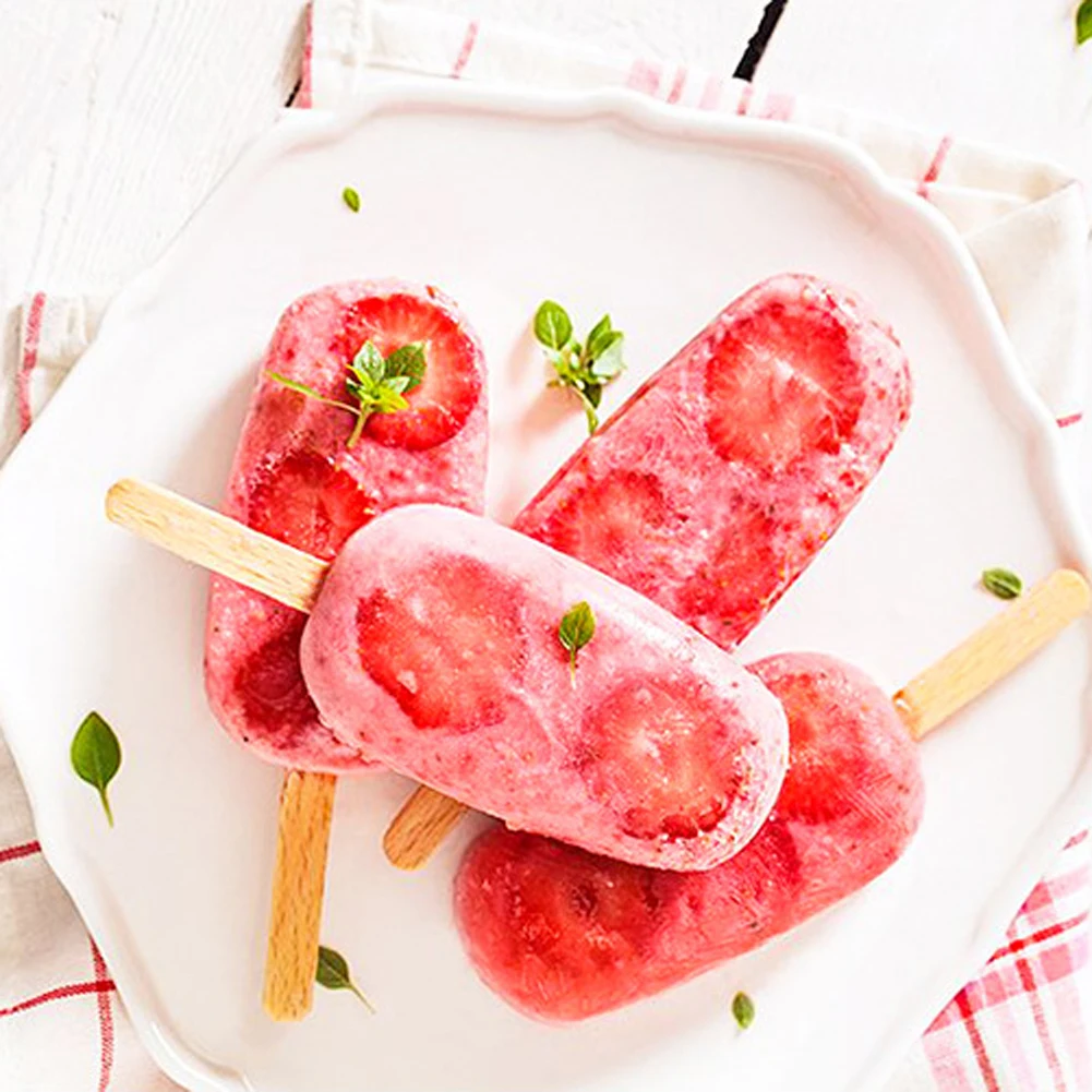 

8 Cell Ice Cream Mold Makers Silicone Thick DIY Molds Ice Cube Dessert Molds Tray For Homemade