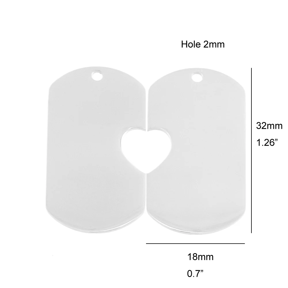 Парные подвески в форме сердца с изображением собаки парные амулеты виде ID bank