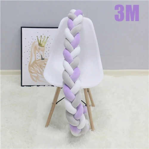 Thin Color2 3M IMBABY 2 м/3 м noary узел новорожденный бампер детская кроватка сторона Длинная завязанная коса подушка детская кровать бампер в кроватку Младенческая Детская комната Декор - Цвет: Thin Color2 3M