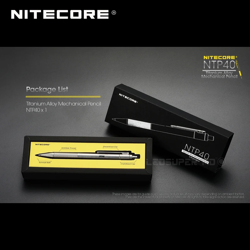 Немецкий механический карандаш NITECORE NTP40 из титанового сплава с лучшим опытом письма