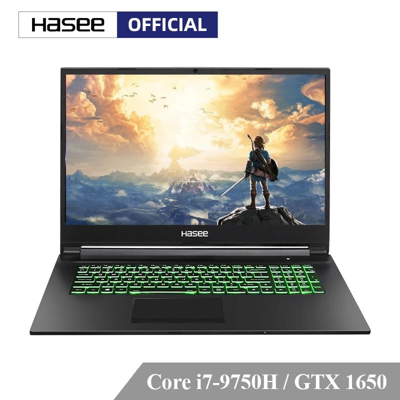Ноутбук hasee G7M-CT7NA для игр(Intel i7-9750H+ GTX1650 4GGDDR5/8G ram/512G SSD/DOS/17,3 ''IPS 72% NTSC