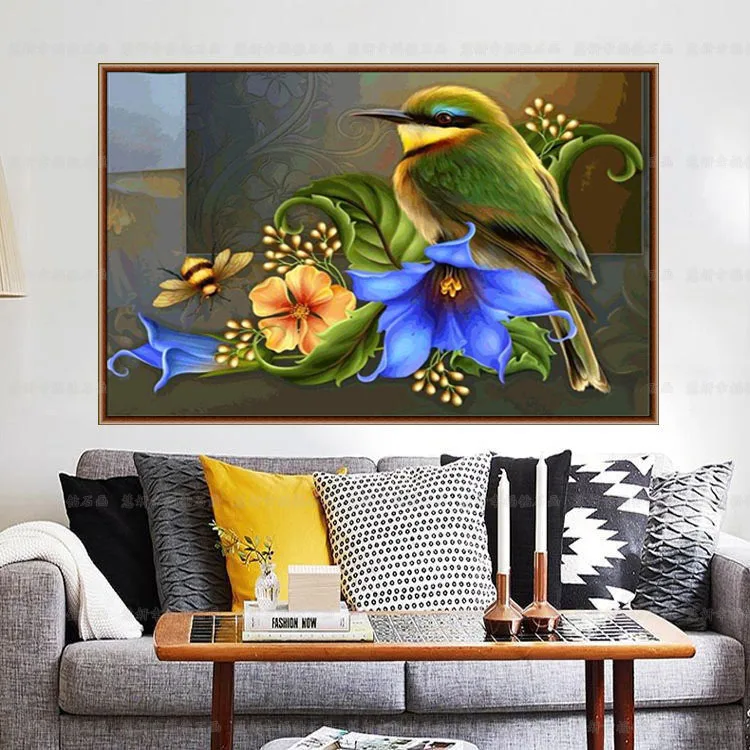 Алмазная 5D Вышивка с изображением Красной птицы вышивка крестиком мозаика в