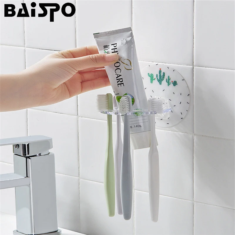 BAISPO настенная подставка для зубных щеток держатель зубной пасты ванной комнаты