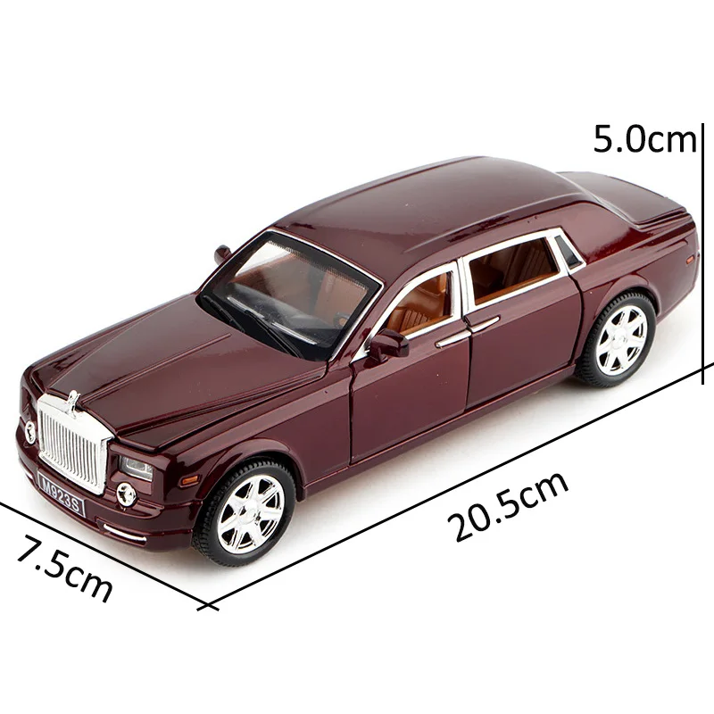 Phantom red 1/24 масштабе Фантом роскошный автомобиль модель автомобиля Diecast игрушки горячие сплава авто колеса моделирования автомобилей игрушка для мальчика подарки коллекции - Цвет: Phantom red