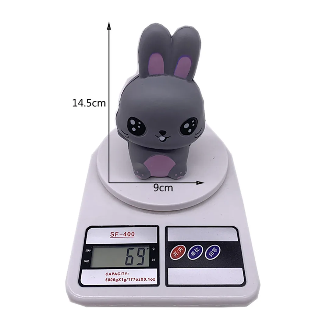 

New 2019 Fashion Gray Rabbit Slow Rising Toy Super Super Soft Squeeze Bunny Toy Stress Relief Exquisite Toys For Kids Gift