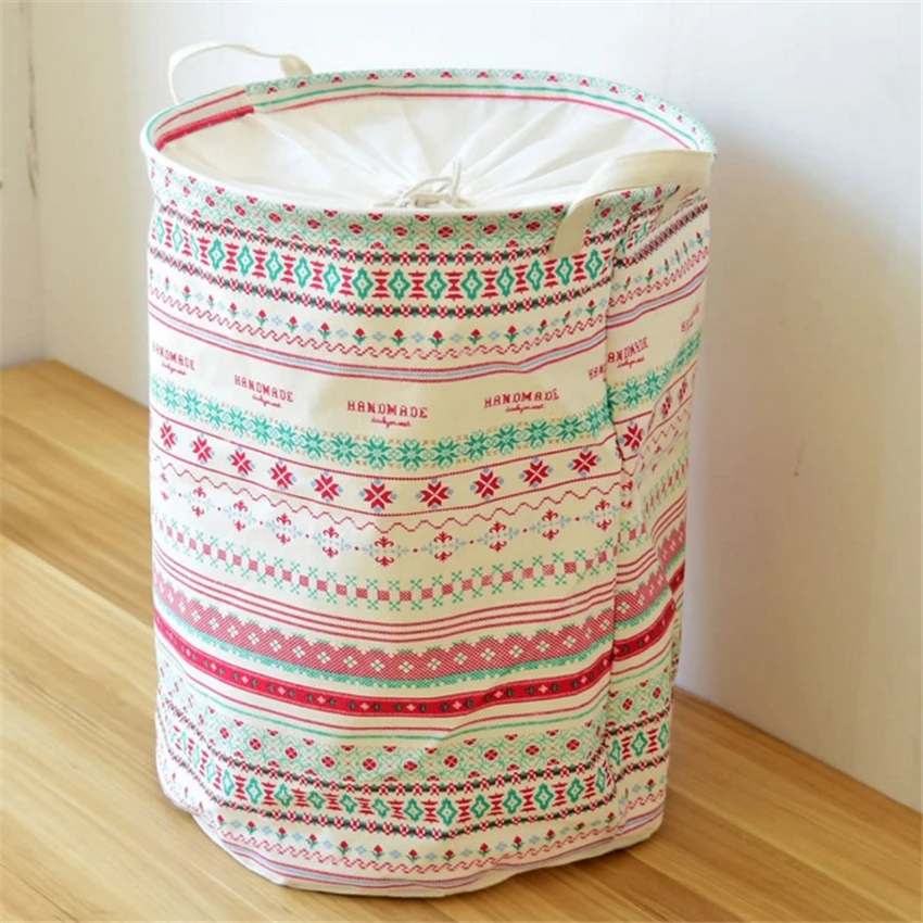 Красивая розовая Геометрическая большая корзина для хранения белья 35*45 см