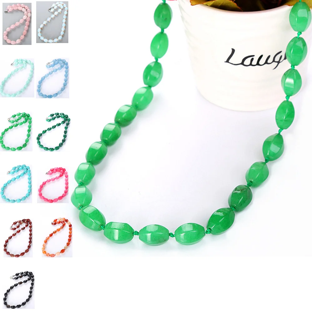 Женское Ожерелье с изумрудами из натурального зеленого нефрита ожерелье