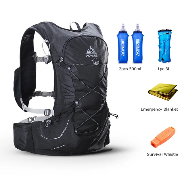 Set A AONIJIE C930 Открытый легкий гидратационный Рюкзак Сумка 2L водный Пузырь для пеших прогулок кемпинга бега марафона гонки - Цвет: Set A