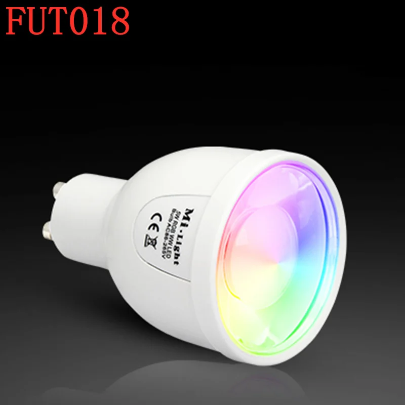 MiLight 2 4 ГГц FUT018 series 5 Вт GU10 умные регулируемые 86-265 V RGBCW RGBWW светодиодный лампа свет