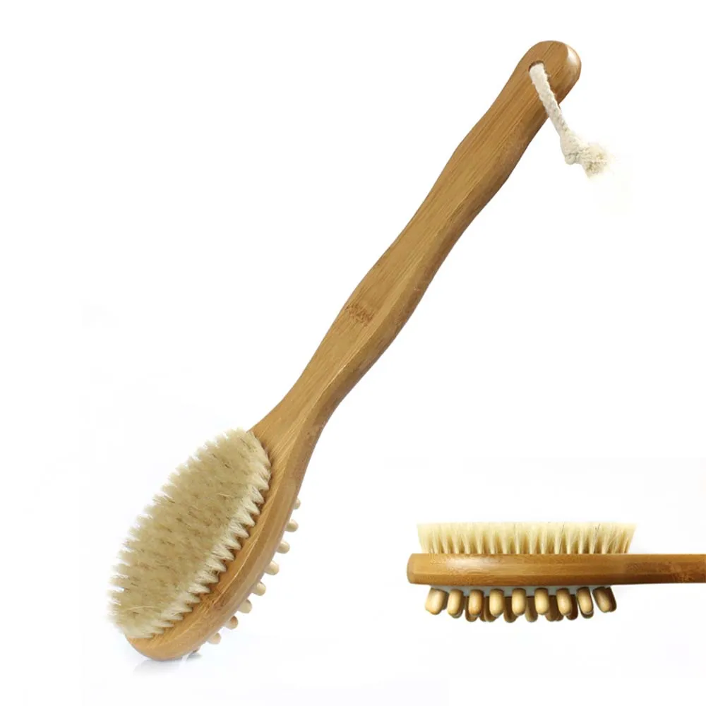 Двухсторонний массажный молоток 35 см (13 8 дюйма) из бамбука|brush polisher|brush nailbrush shoe |