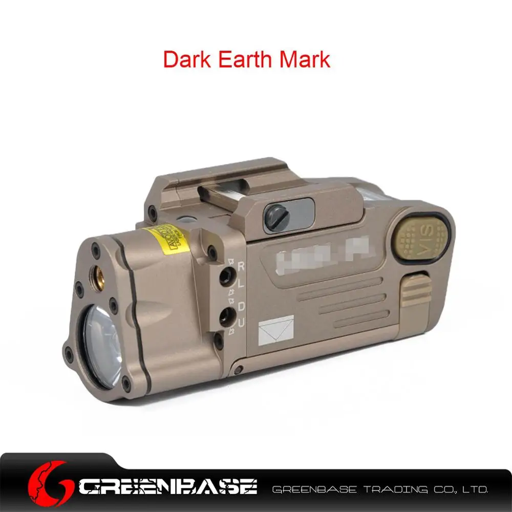 Greenbase CNC алюминиевый SBAL-PL охотничий фонарик красный лазер и светодиодный фонарь для оружия постоянный мгновенный стробоскоп фонарик для пистолета - Цвет: Золотой