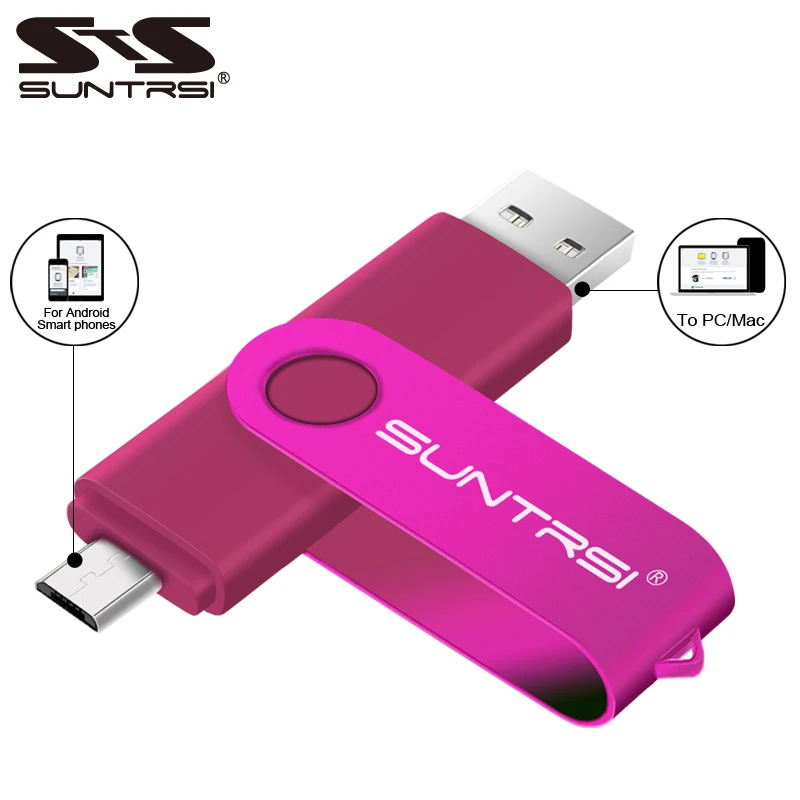 Suntrsi USB флеш накопитель OTG 4 ГБ 8 16 32 Флешка смартфон карта памяти планшет ПК внешний