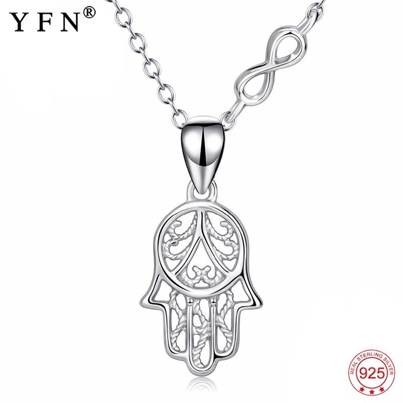Женская цепочка из серебра 925 пробы с кулоном|hamsa hand|fashion necklacenecklace fashion |