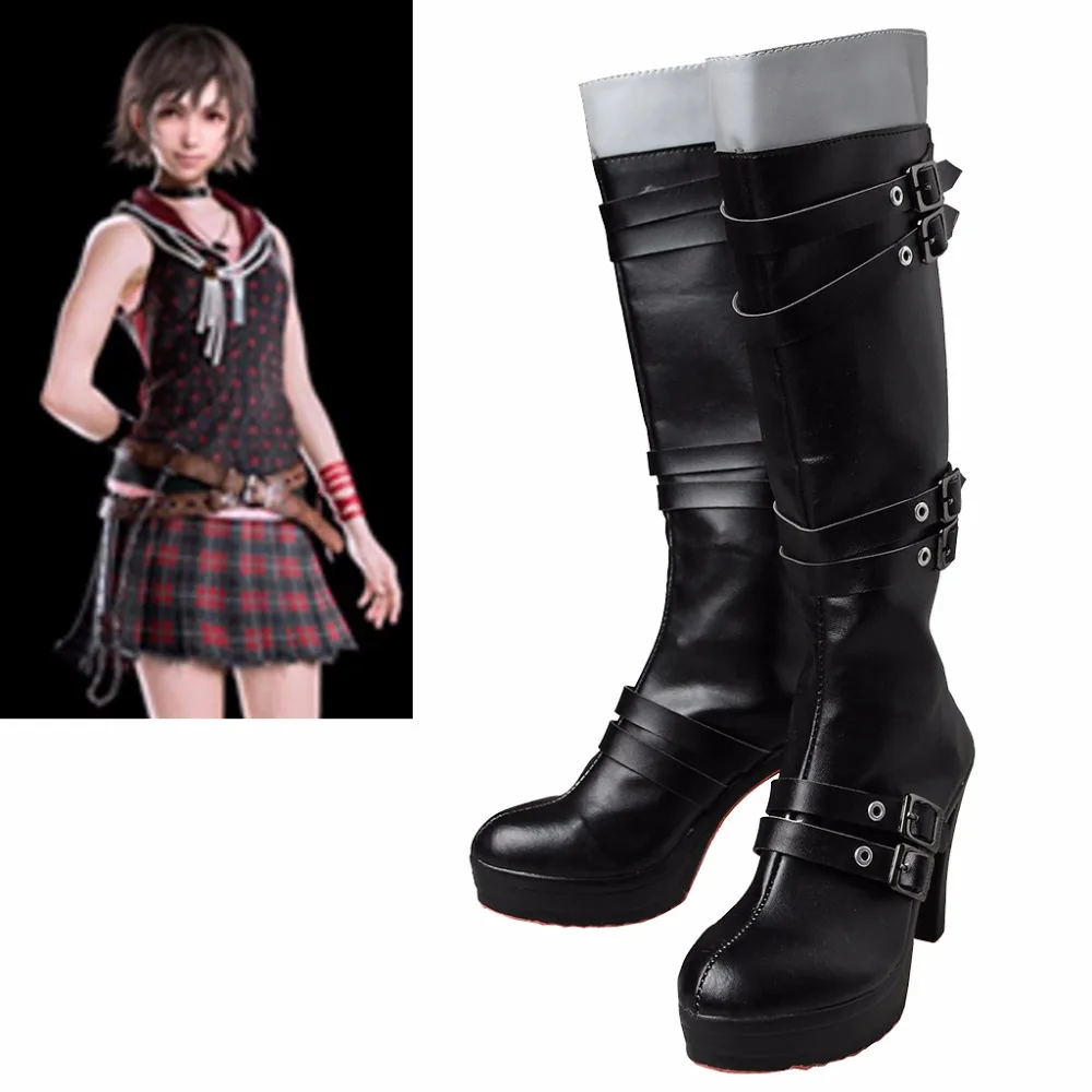 

Костюм для косплея окончательной фантазии XV, сапоги для косплея Iris Amicitia, женская обувь на высоком каблуке с финальной фантазией для косплея L0516