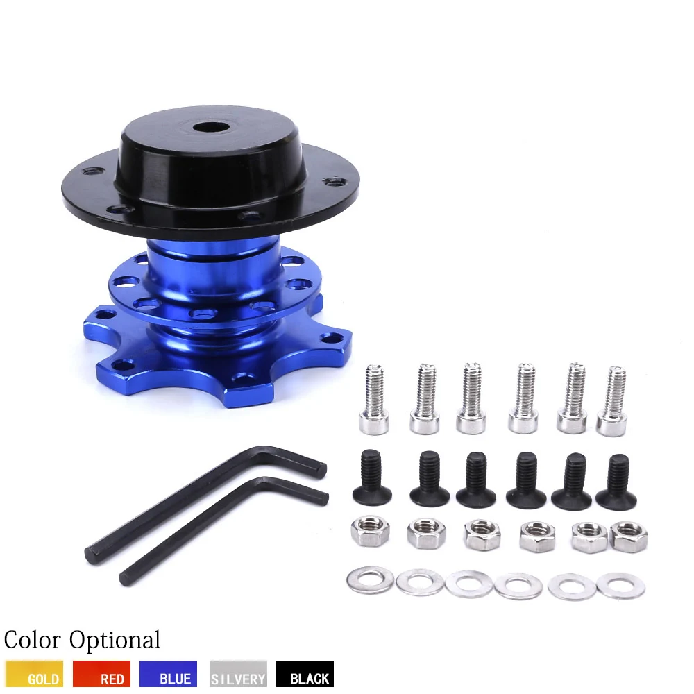 CNSPEED Universal 6 Hole Racing Steering Wheel Quick Release Hub Volante Quick Release Hub Adapter Removable Snap Off Boss Kit