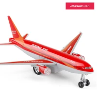 diecast metal plane model toys 7 boeing 777 pull back replica w sound light aircraft model for kids toys free shipping