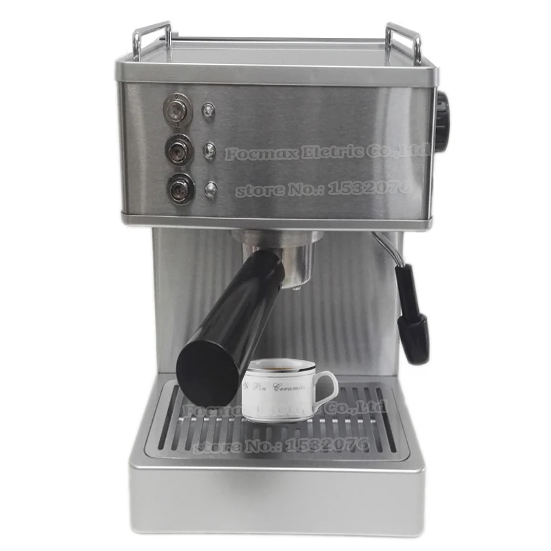 Полуавтоматическая кофеварка 220 В/110 В из нержавеющей стали-приготовление