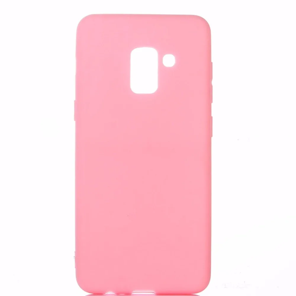 Для Samsung Galaxy A8 (2018) внутри и снаружи Матовый ТПУ защитный чехол на заднюю