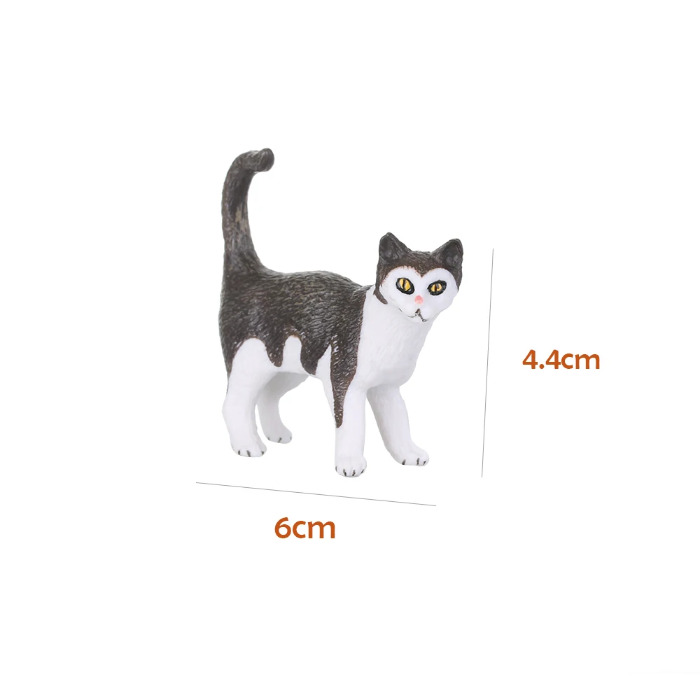 cow cat 1 шт. пластиковая сказочная садовая кукла мини-фигурка для питомца Миниатюрная кошка имитация животного DIY подарок домашний декор - Цвет: cow cat