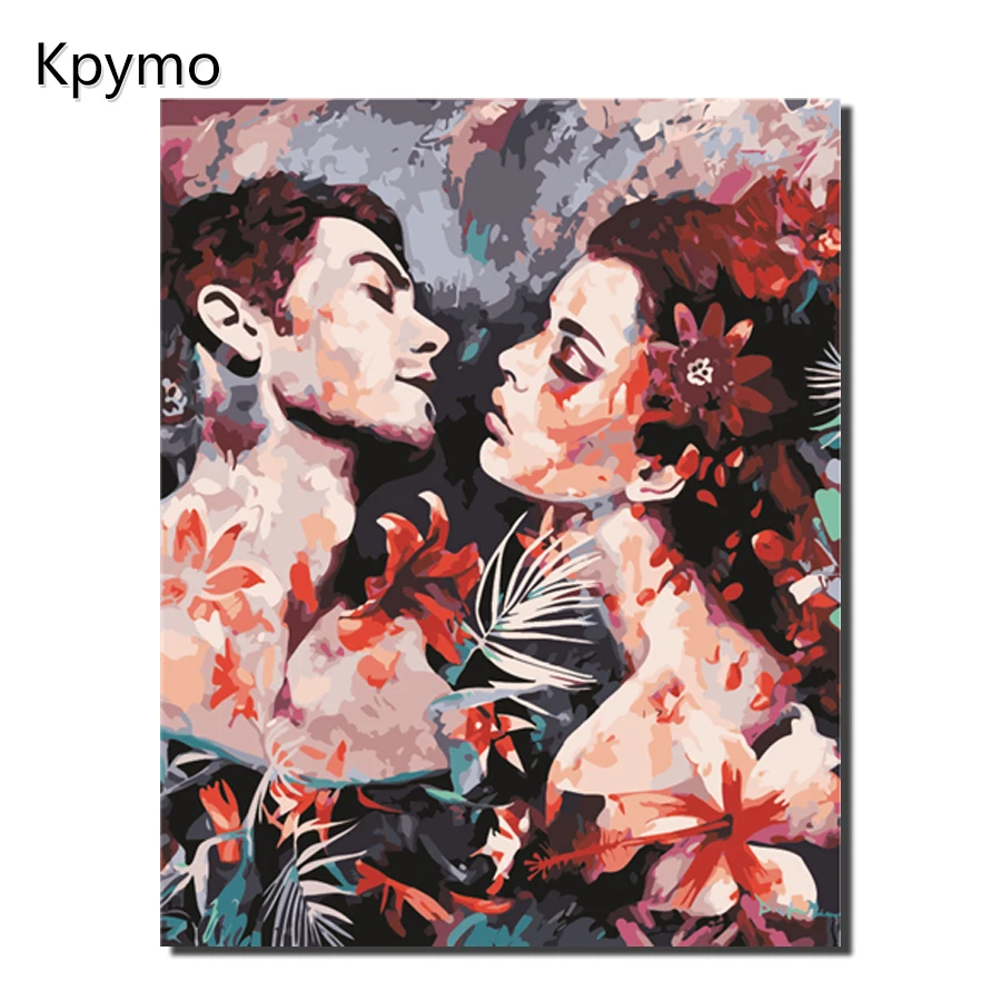 Бескаркасная картина романтическая DIY по номерам Современная Настенная живопись