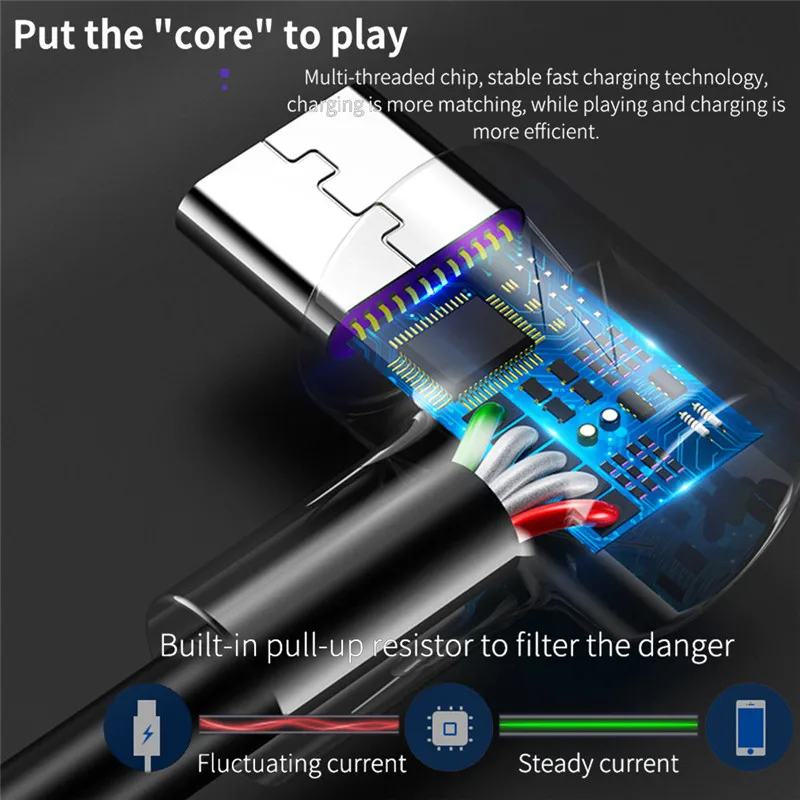 Фото Кабель USB Type-C 5 А 1 м 2 3 с круглой головкой 90 градусов Сверхбыстрая зарядка кабель Кабель USB Type-C 5 А 1 м 2 3 с круглой головкой 90 градусов Сверхбыстрая зарядка кабель