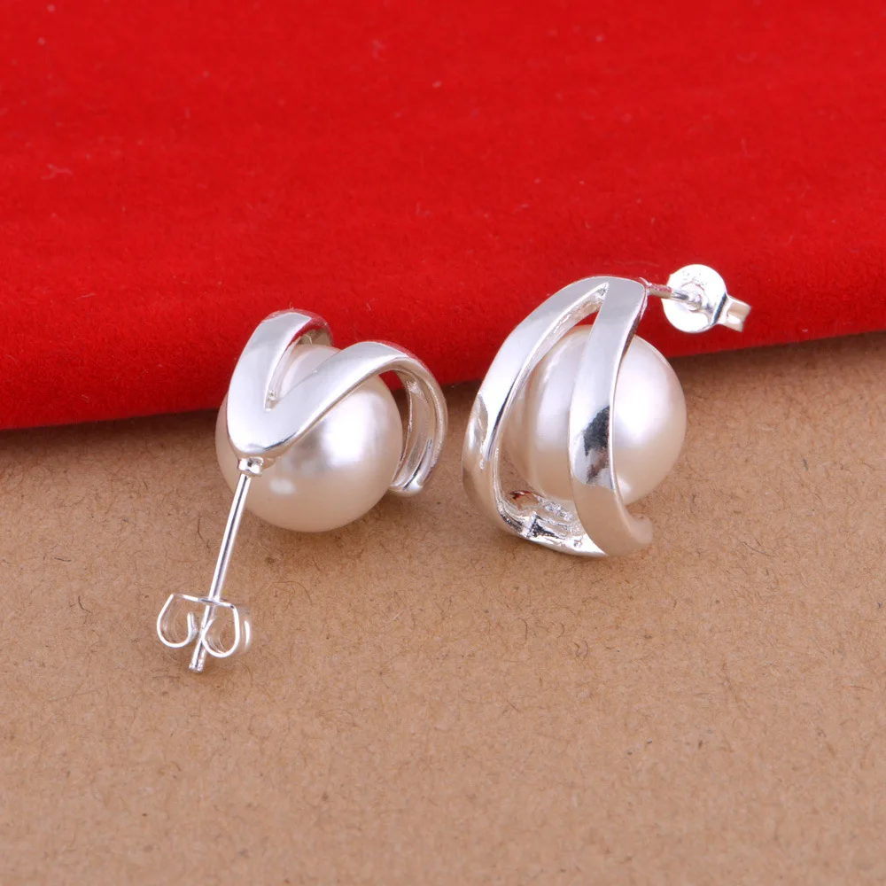 Серьги с искусственным жемчугом для женщин и девушек 1 пара элегантные серьги