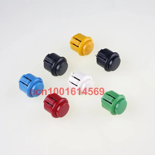 10 шт./лот 24 мм аркадная кнопка с пластиковым переключателем идеальная замена SANWA