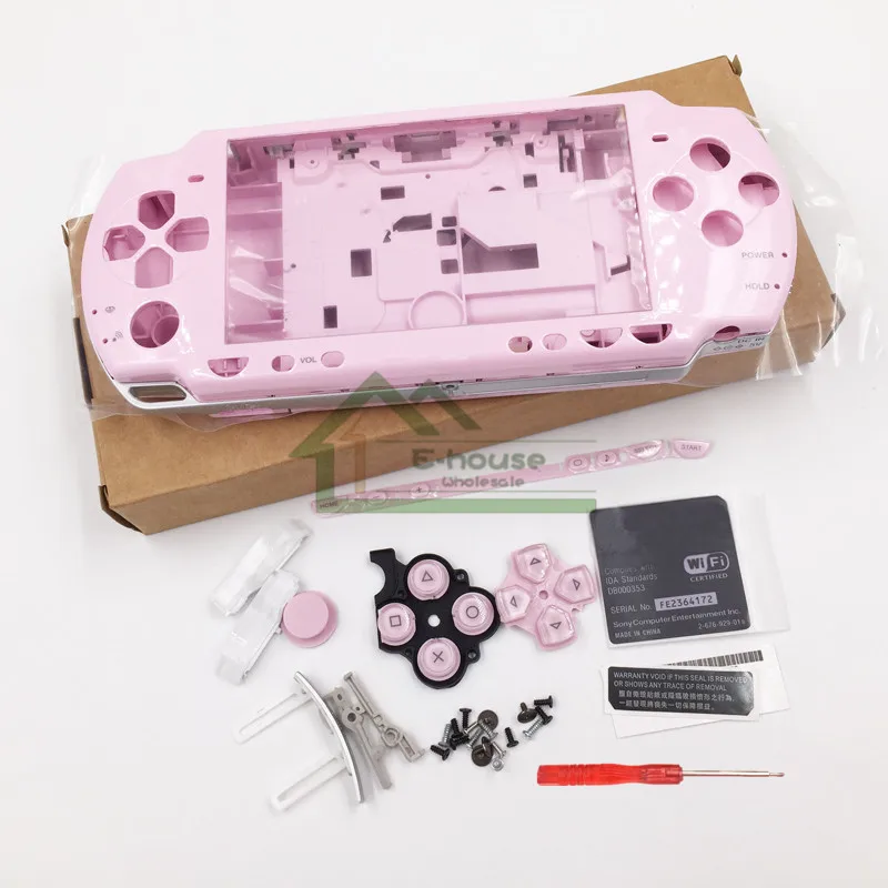 Чехол для Sony PSP2000 PSP 2000 черный чехол с полным корпусом Сменный кнопками|case