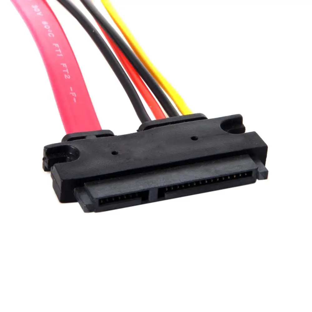 

SATA III 3.0 7+15 22 Pin SATA Male to Female Data Power Extension Cable 30cm Red Color