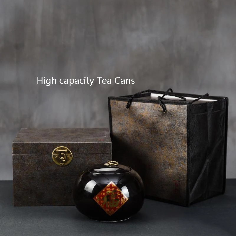 Bergamot чай с рисунком лотоса Caddy китайский керамический чайный набор кунг-фу контейнеры для чая банка специй хранения орехов банка для конфет домашний декор в стиле ретро - Цвет: J