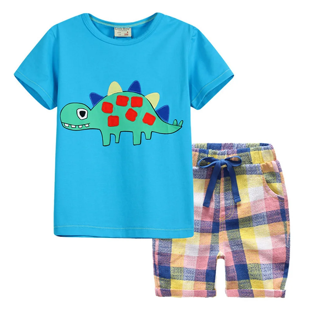 Мода 2017 комплекты детской одежды Little Bitty летний Пижамный костюм для маленьких