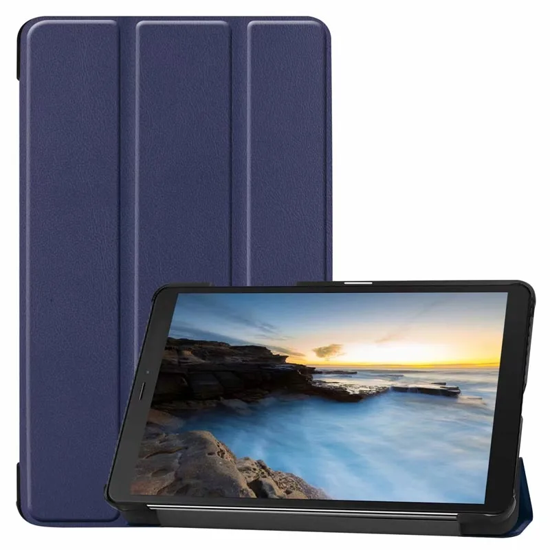 Для Samsung Galaxy Tab A 8,0 чехол ультра тонкий умный чехол для Galaxy Tab A 8,0 дюймов SM-T290 T295 планшет - Цвет: NavyBlue