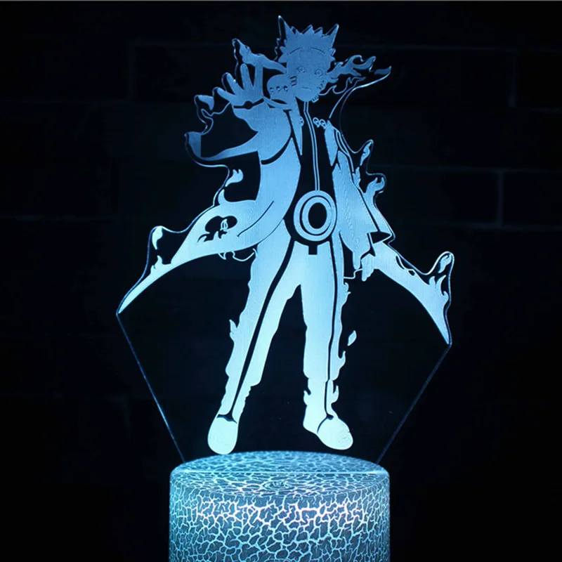 Новинка 2019Hokage Наруто фигурка Usb 3d светодиодный ночной Светильник Gaara сенсорный датчик декоративный светильник s для мальчиков подарок для детей настольная лампа Kakashi