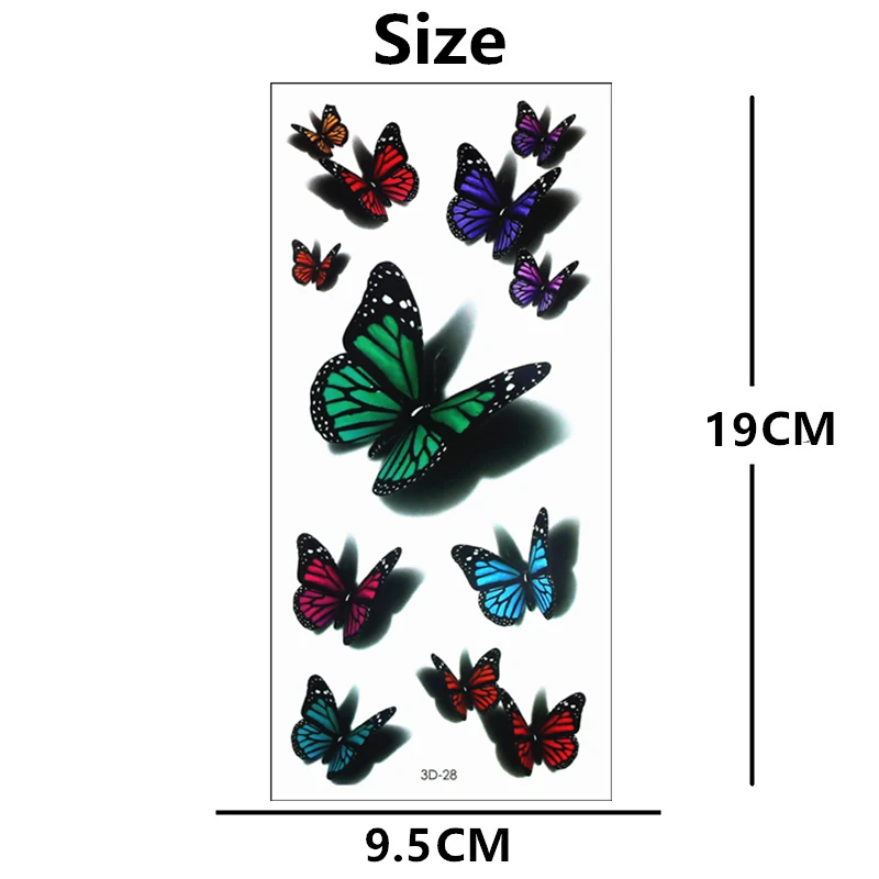 Y-XLWAN 3D three-dimensional pattern 25 men's creative stickers ladies temporary tattoo disposable waterproof | Красота и
