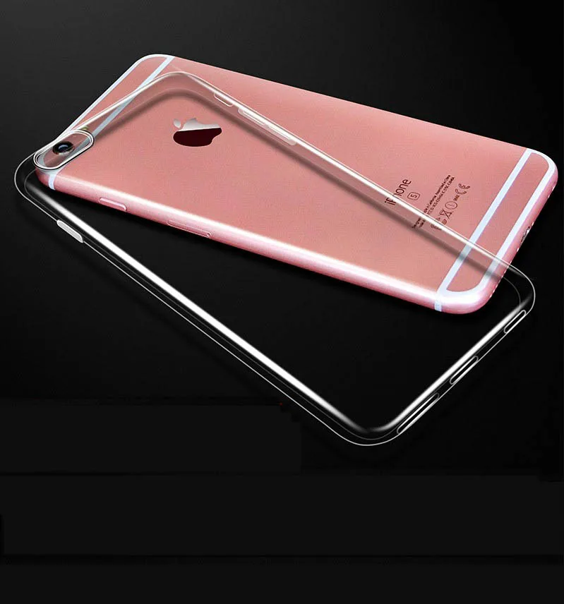 Ультра тонкий прозрачный чехол для iPhone X Xs Max Xr 5 5S 6 S 7 8 плюс бампер Мягкий силикон