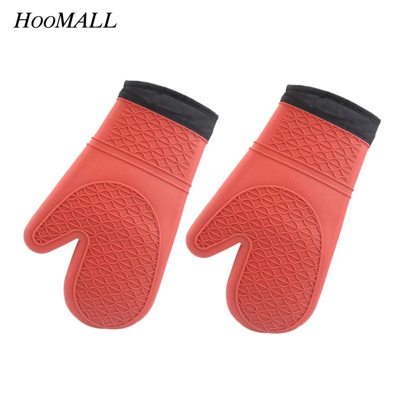 Hoomall силиконовые изолированные перчатки для духовки антипригарные барбекю