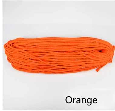 Orange 80 метров 7 мм 8 делений круглый хлопок шнур декоративная веревка витой хлопчатобумажный Канат Плетеный шнурок веревки DIY Домашний текстиль ремесло - Цвет: Orange